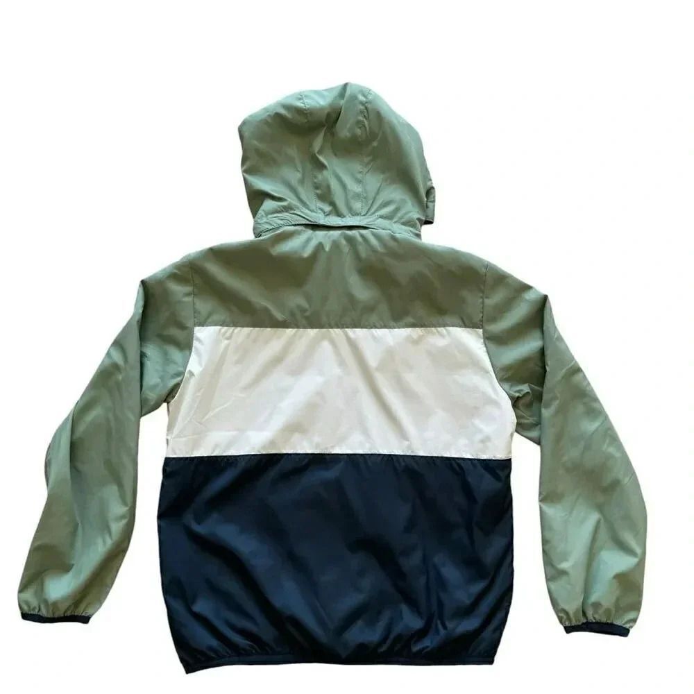 H& M Mint Blue Color Block  Lightweight Windbreaker Lined SZ 6-7 #2230 - Picture 5 of 13